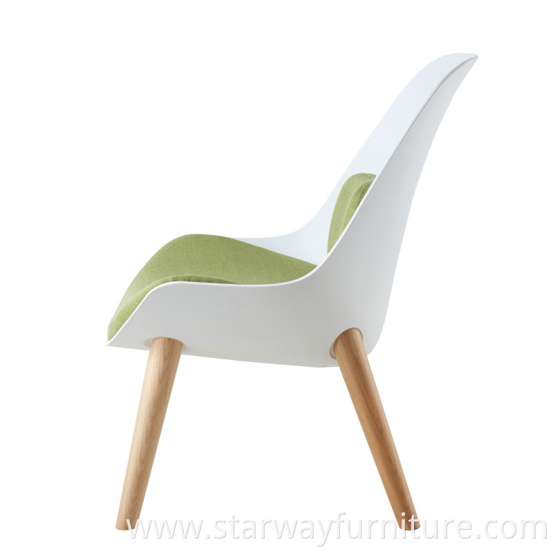 Modern PP leisure chair with wood leg leisure lounge Sofa chair for living room furniture